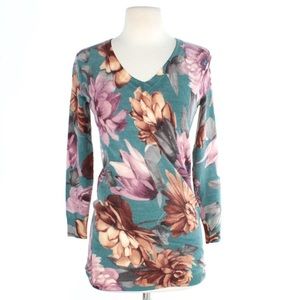 D&G Dolce Gabbana Teal V-neck Sweater, 38 XS